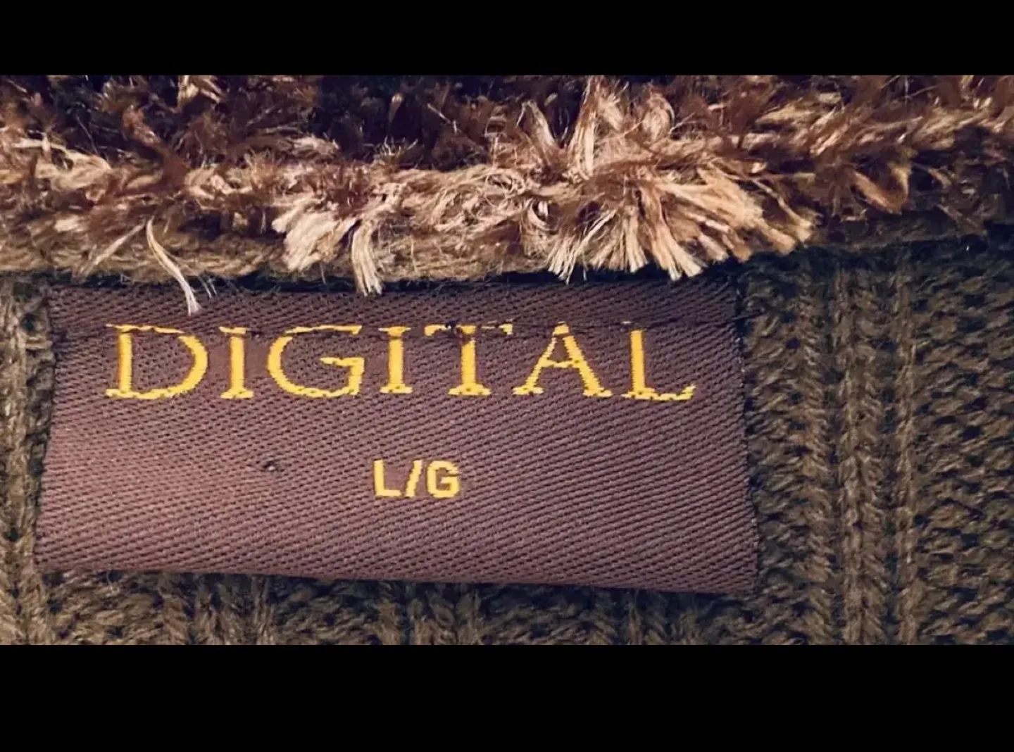 Women's Brown Knit Cardigan with Faux Fur Trim - Size L/G image indicator(3)