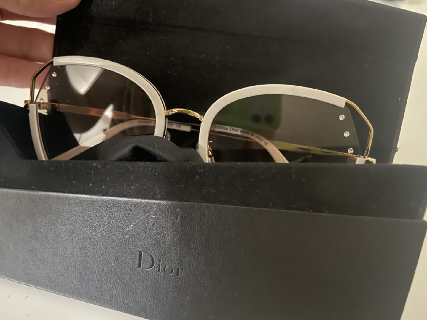Dior Sunglasses - White and Gold - photo 4