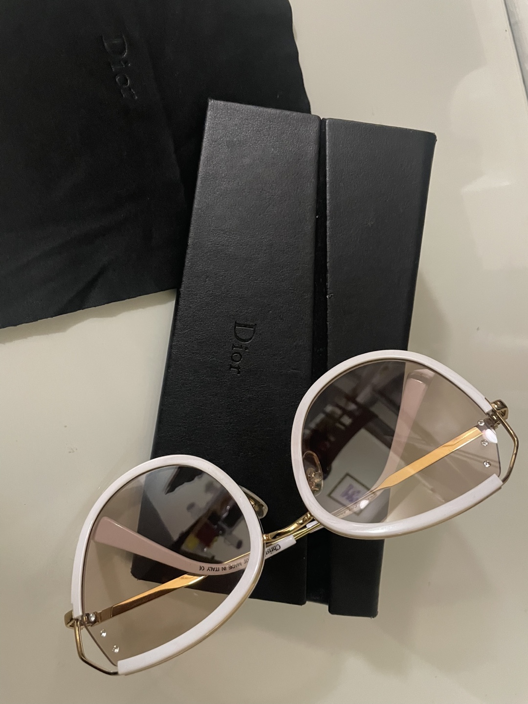 Dior Sunglasses - White and Gold - photo 2