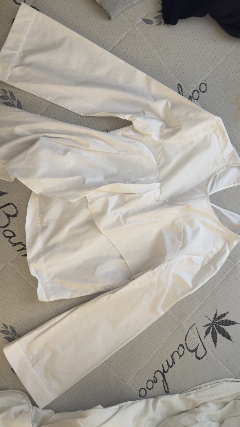Zara White Asymmetrical Blouse Size Small - photo 4