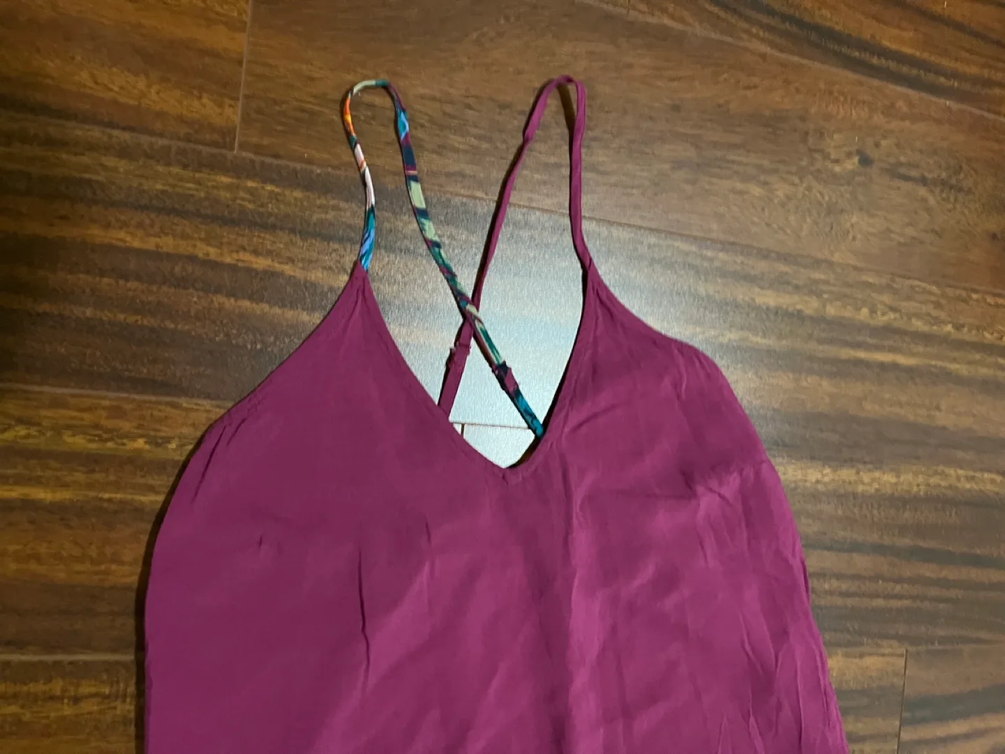 Old Navy womens small petite fuchsia tropical print maxi dress image indicator(3)