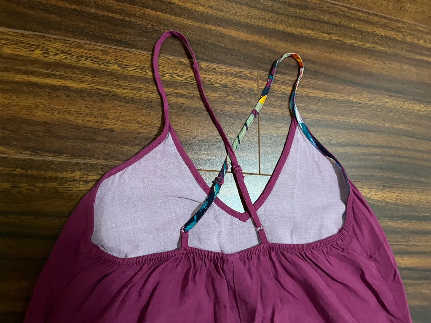 Old Navy womens small petite fuchsia tropical print maxi dress image indicator(5)