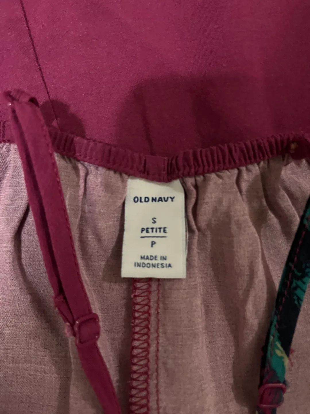 Old Navy womens small petite fuchsia tropical print maxi dress image indicator(6)