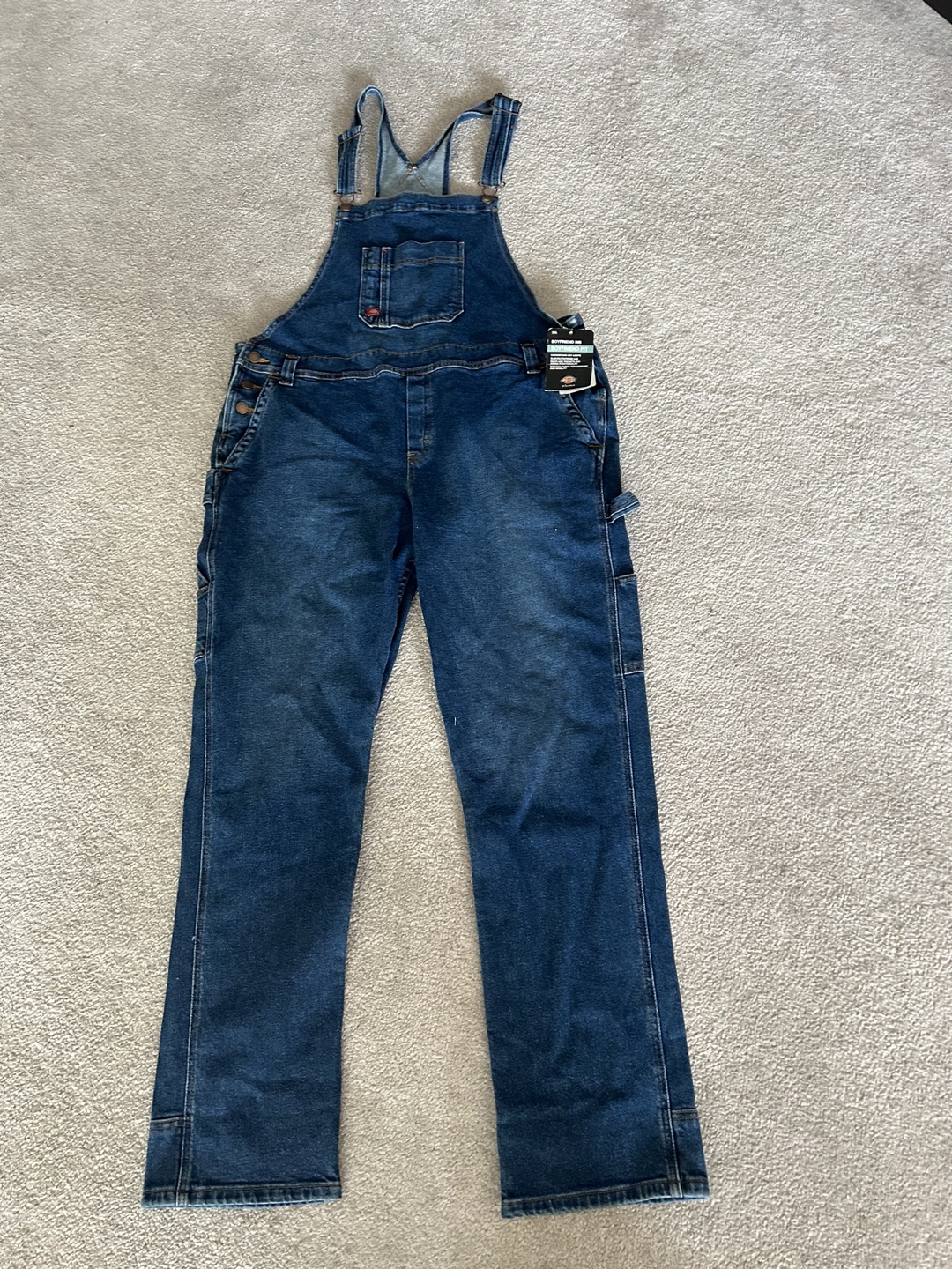 Dickies Women's Boyfriend Bib Overalls - Size Large