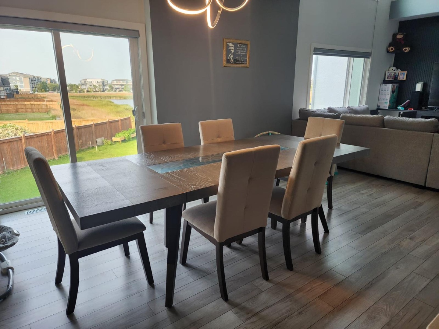 Extendable Dining Table with 6 Chairs - photo 2