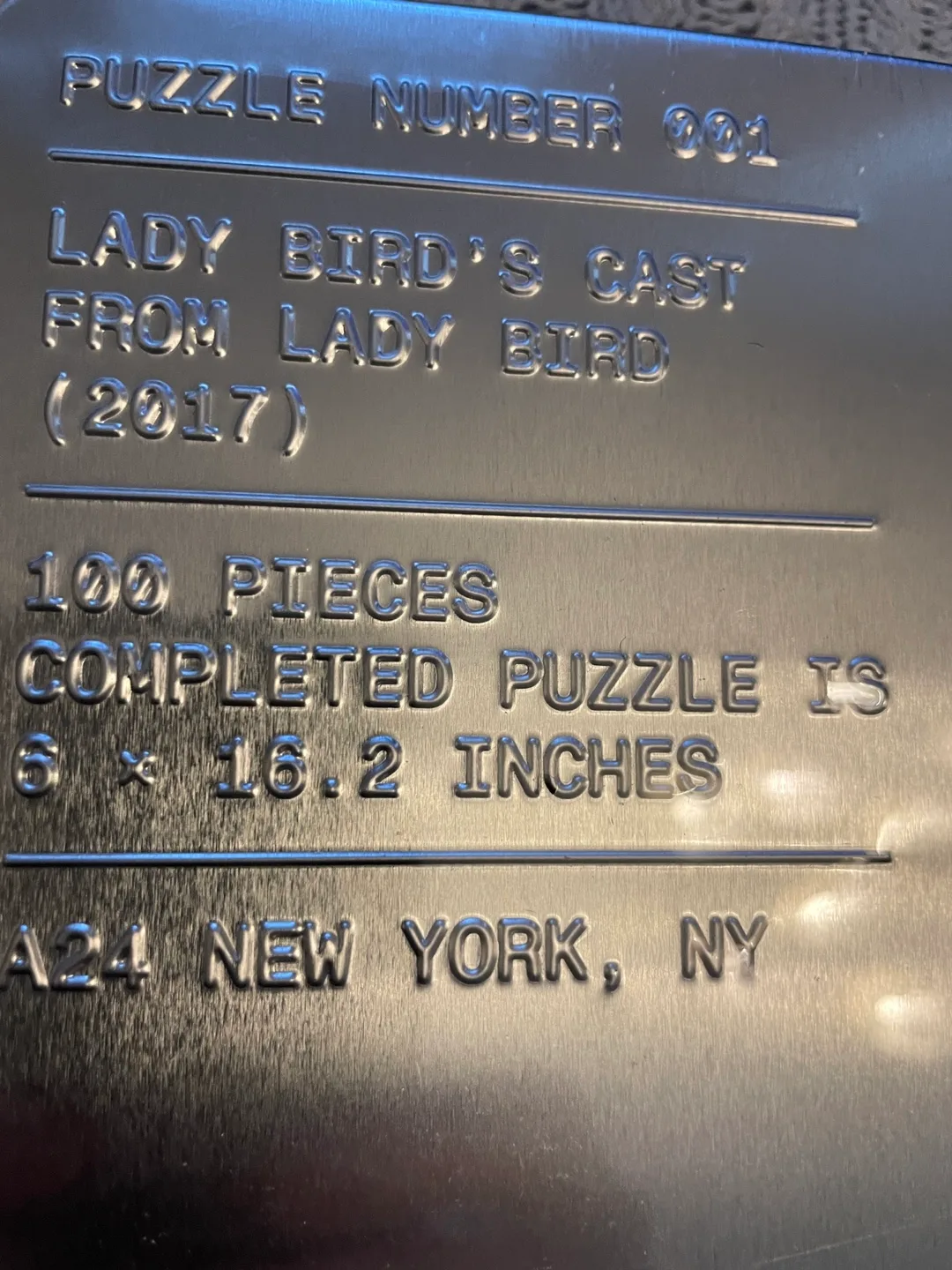 Lady Bird Cast 100-Piece Puzzle in Metal Tin image indicator(4)