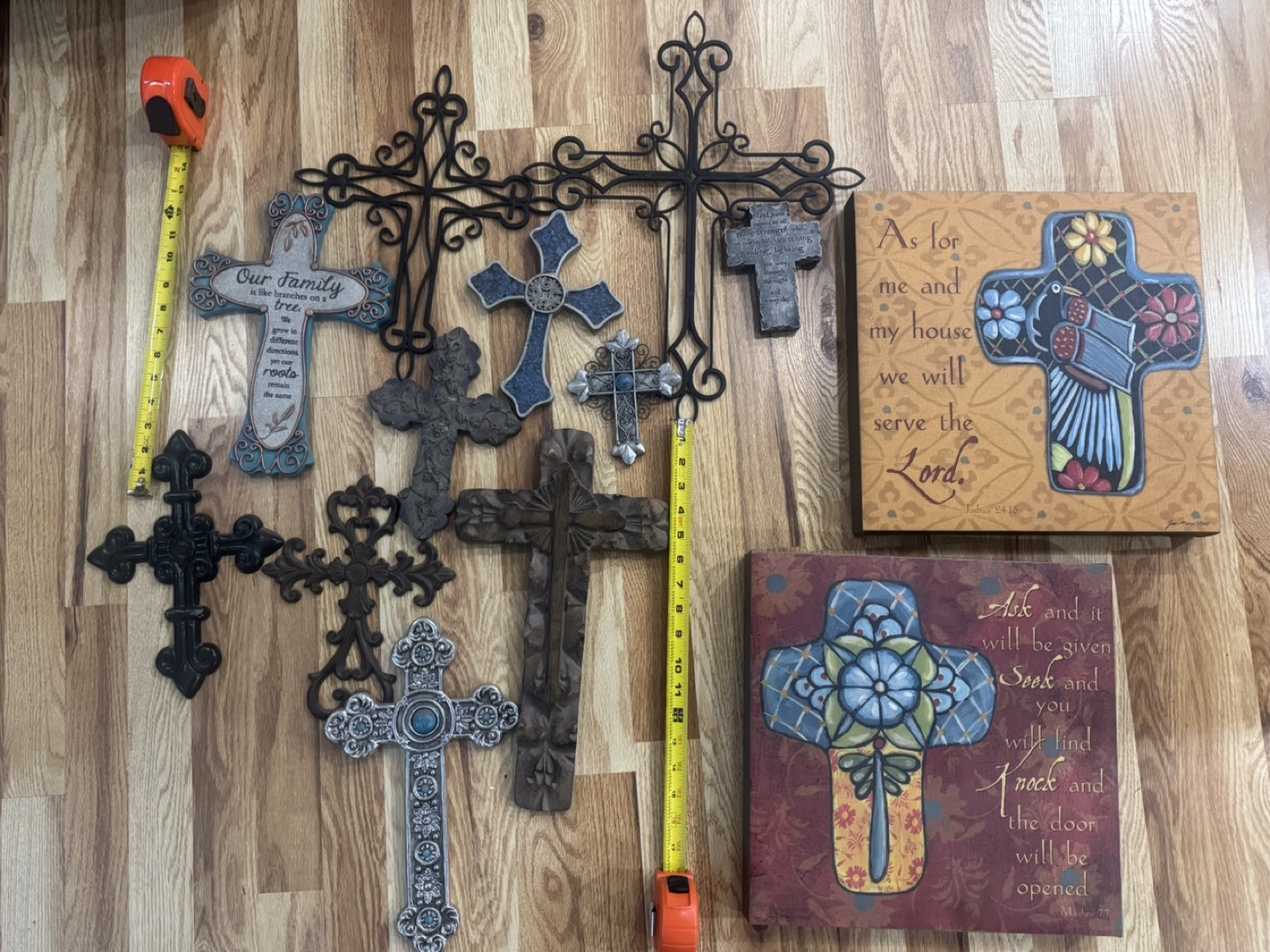 Lot of 12 Crosses - Wall Decor - Religious Decor - photo 3