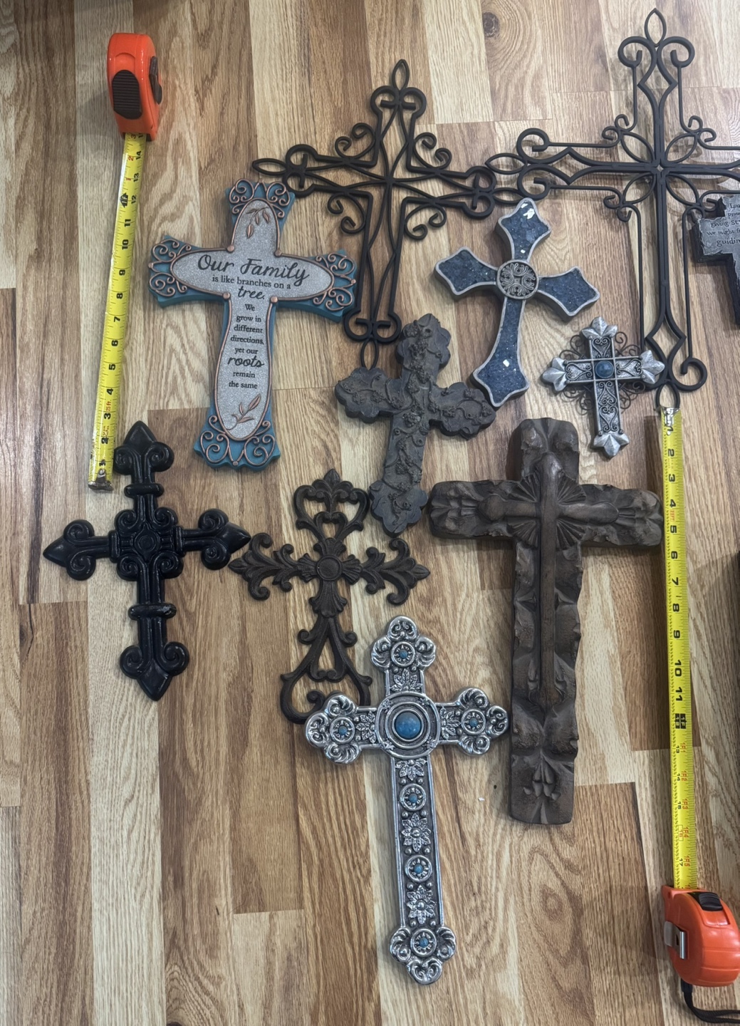 Lot of 12 Crosses - Wall Decor - Religious Decor