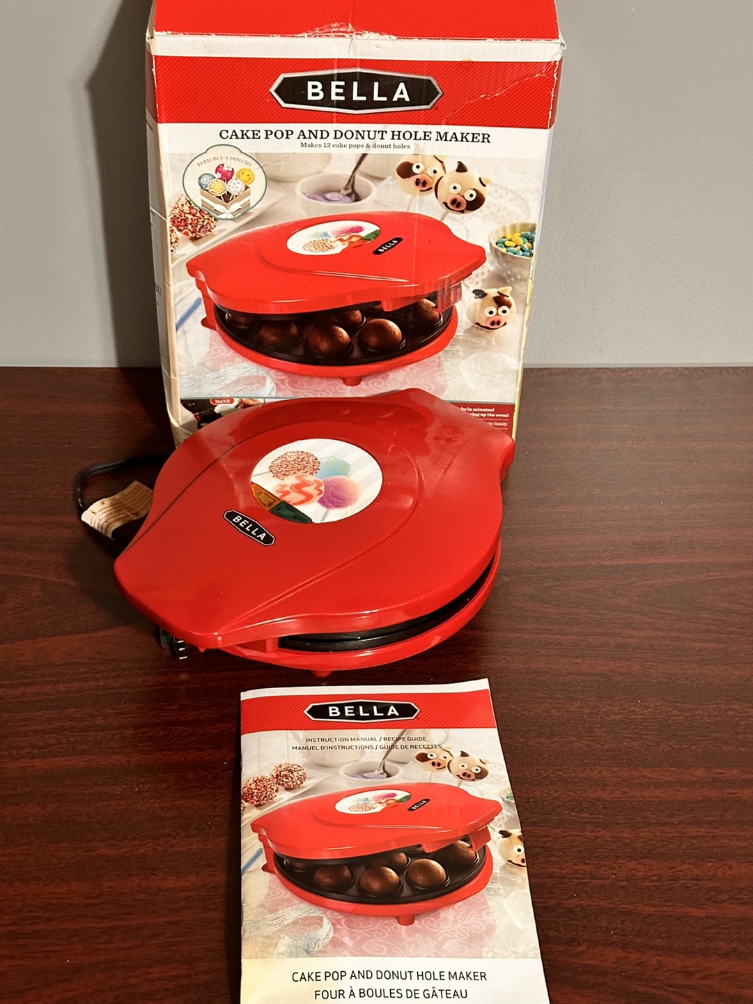 Bella Cake Pop and Donut Hole Maker - Red
