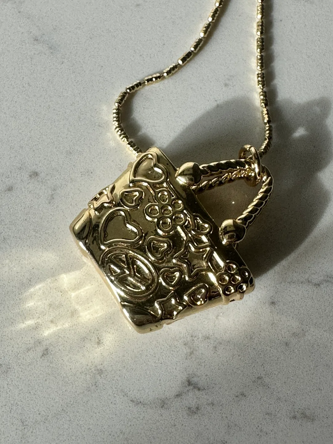 Gold-Tone Handbag Pendant Necklace image indicator(3)