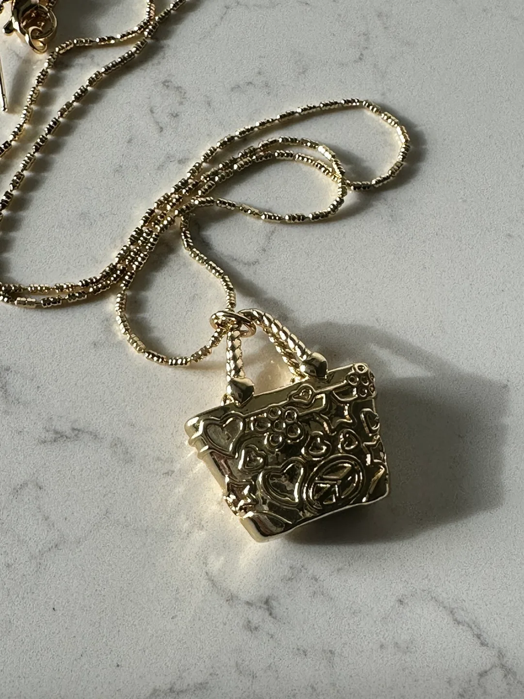 Gold-Tone Handbag Pendant Necklace image indicator(2)