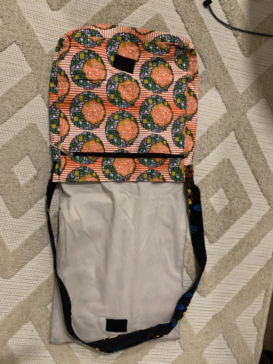 Real Africa Handmade Orange and Green Crossbody Bag - photo 3
