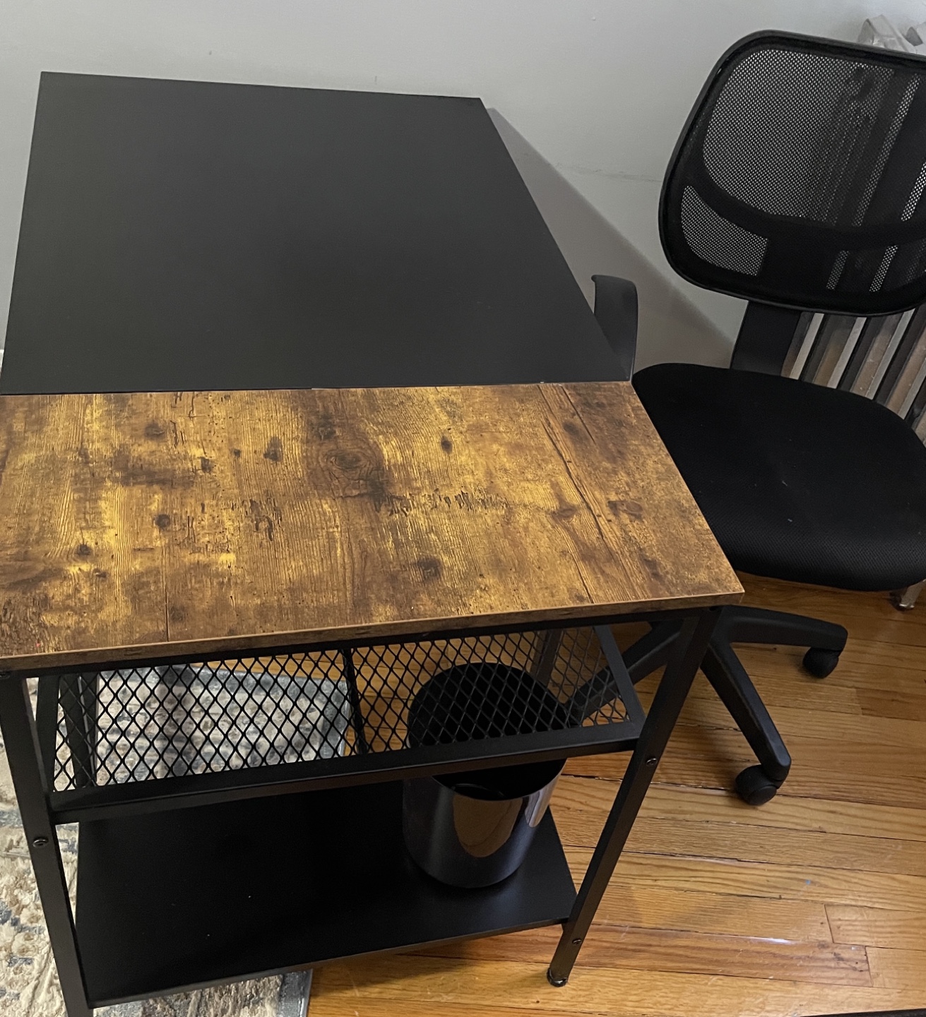 Computer Desk with Side Shelf and chair - photo 2