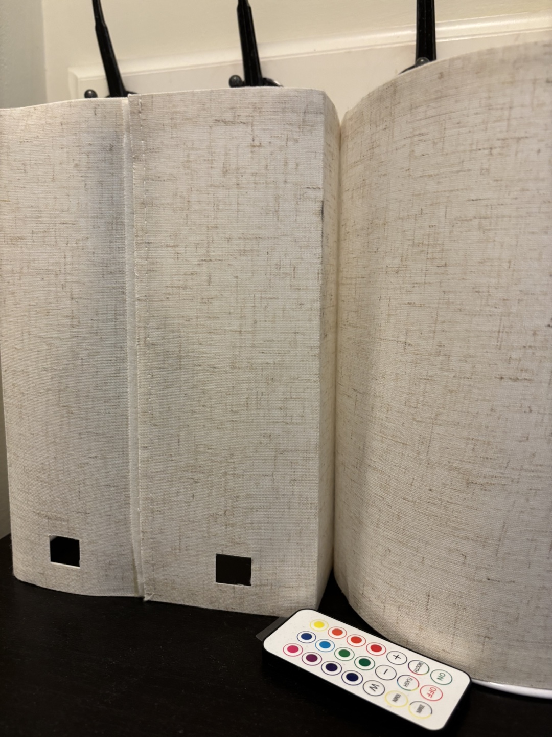 Pair of Colour-Changing LED Lamp Shades with Remote - photo 2