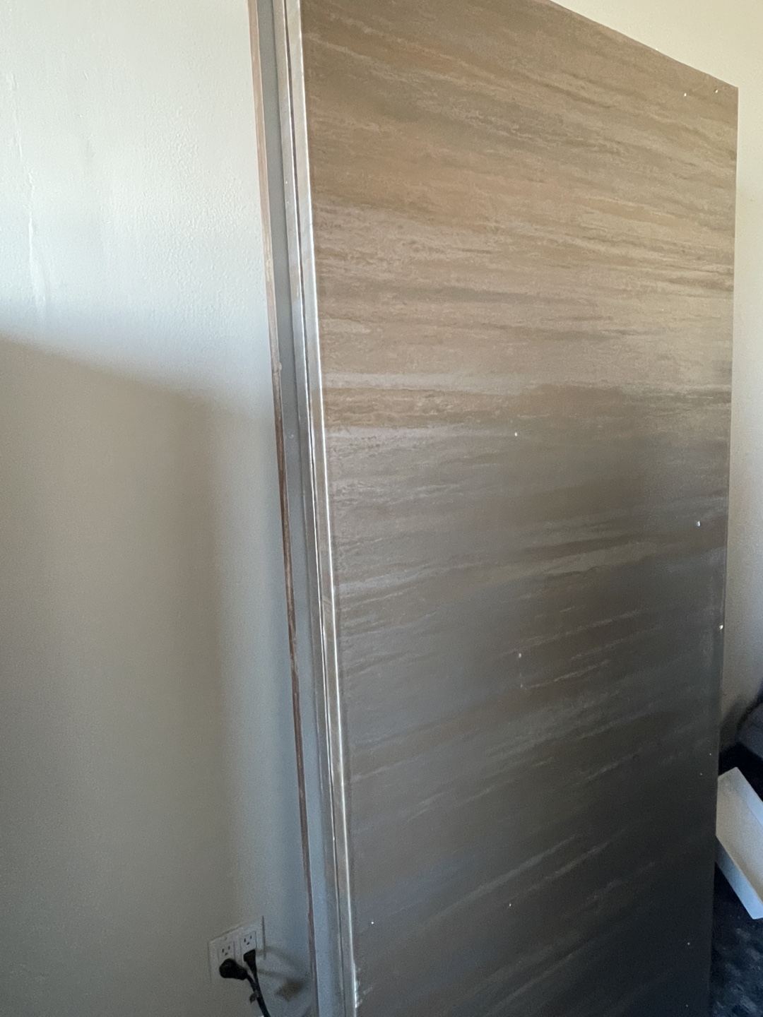 Large Gray/Beige Door Panel - Office Divider or Wall Decor - photo 5