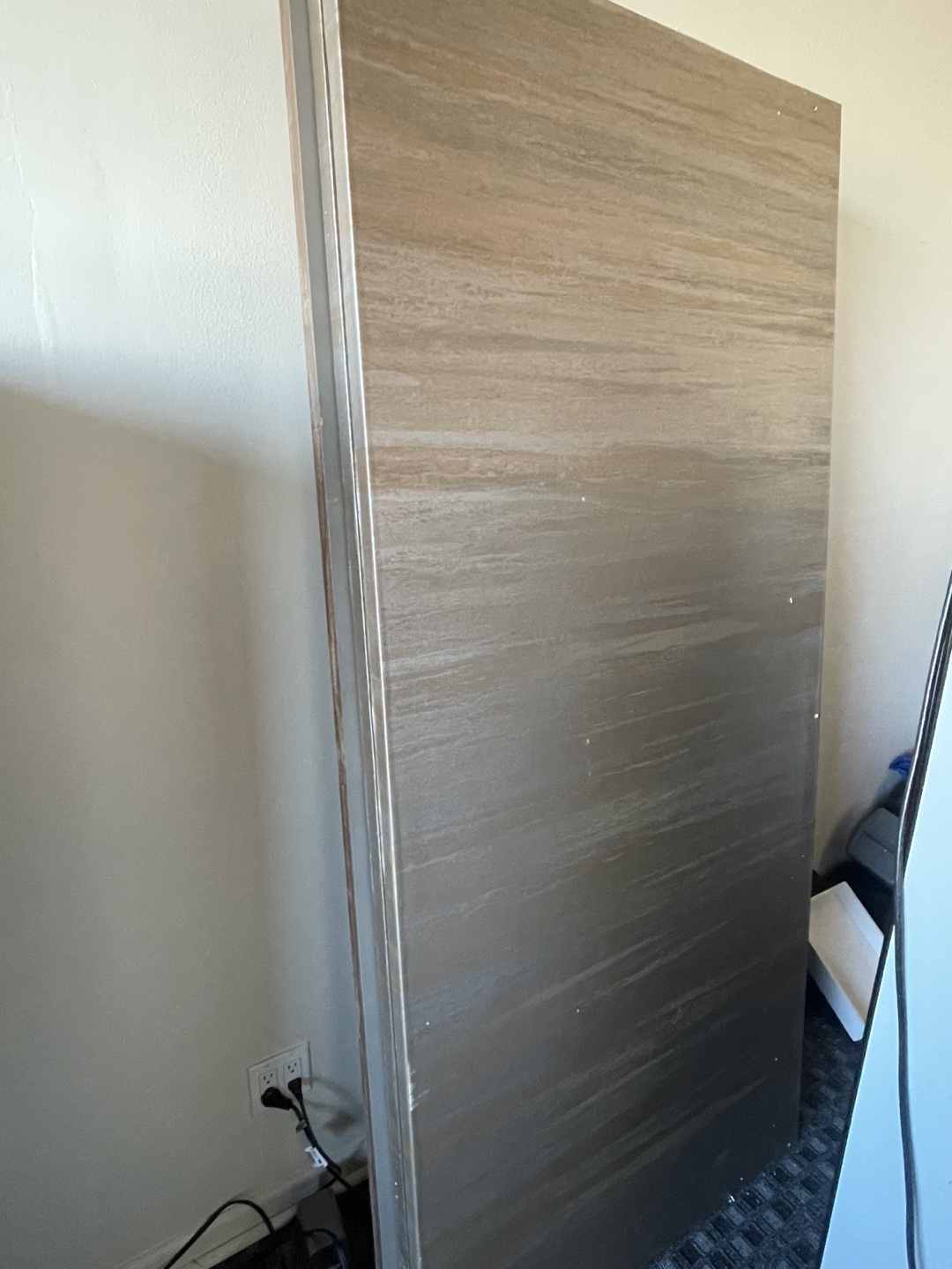 Large Gray/Beige Door Panel - Office Divider or Wall Decor - photo 4