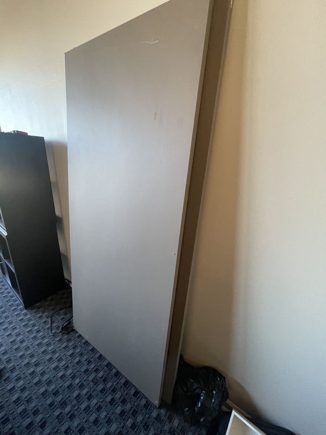 Large Gray/Beige Door Panel - Office Divider or Wall Decor - photo 2