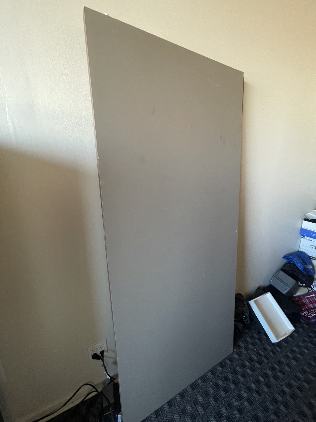 Large Gray/Beige Door Panel - Office Divider or Wall Decor - photo 3