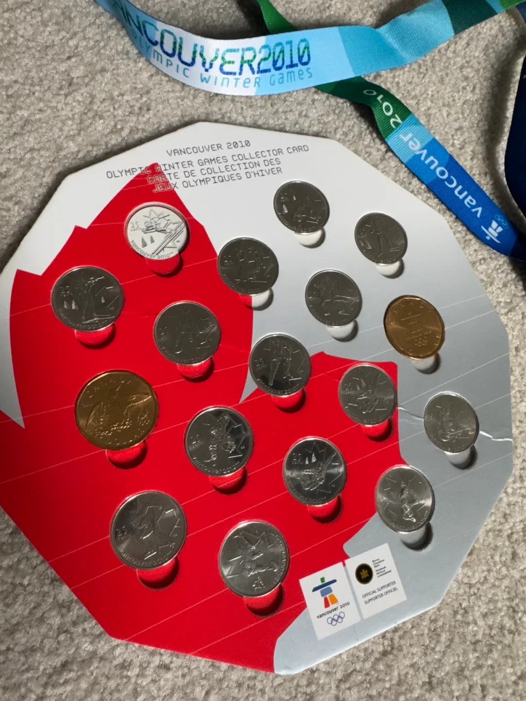 Vancouver 2010 Olympic Winter Games collector Coins Card Lanyard image indicator(2)
