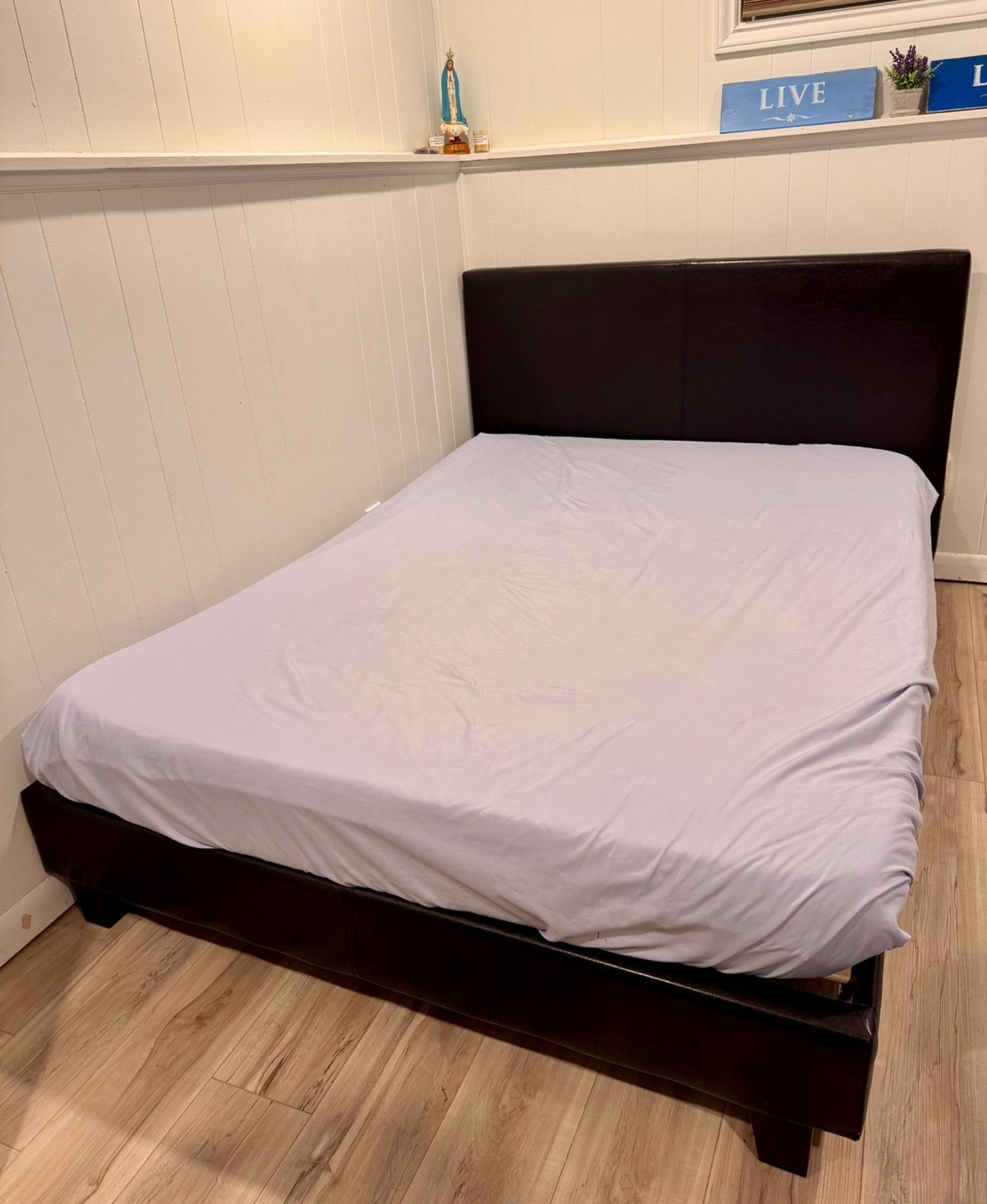 Double Bed Frame - Black Faux Leather - photo 4