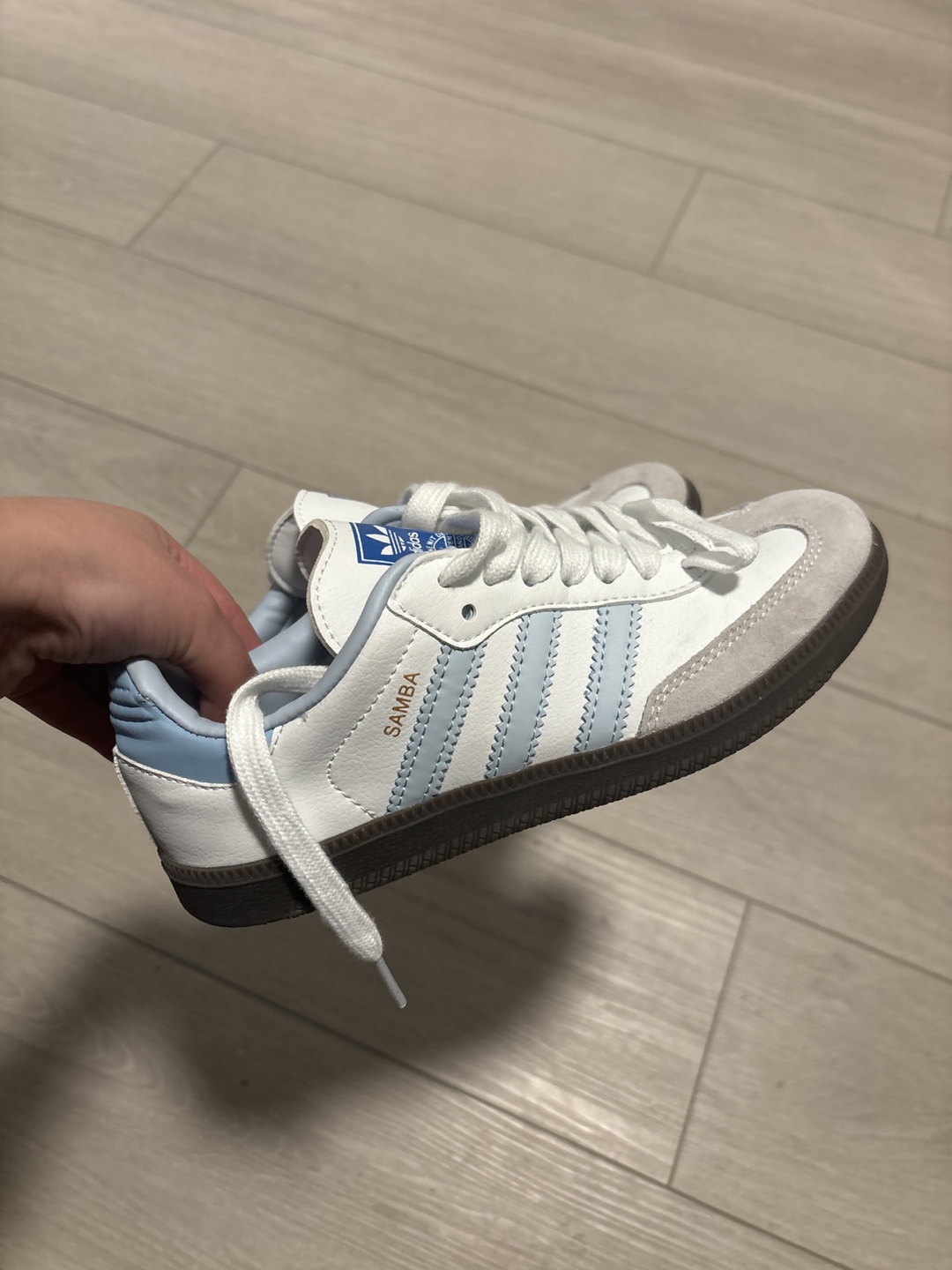 Adidas Samba Sneakers - White and Light Blue - photo 2