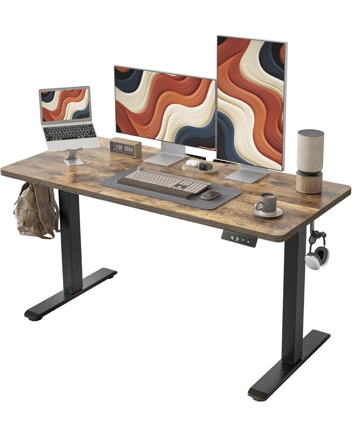 ELECTRIC Desk with Wood Top : height adjustable - photo 3