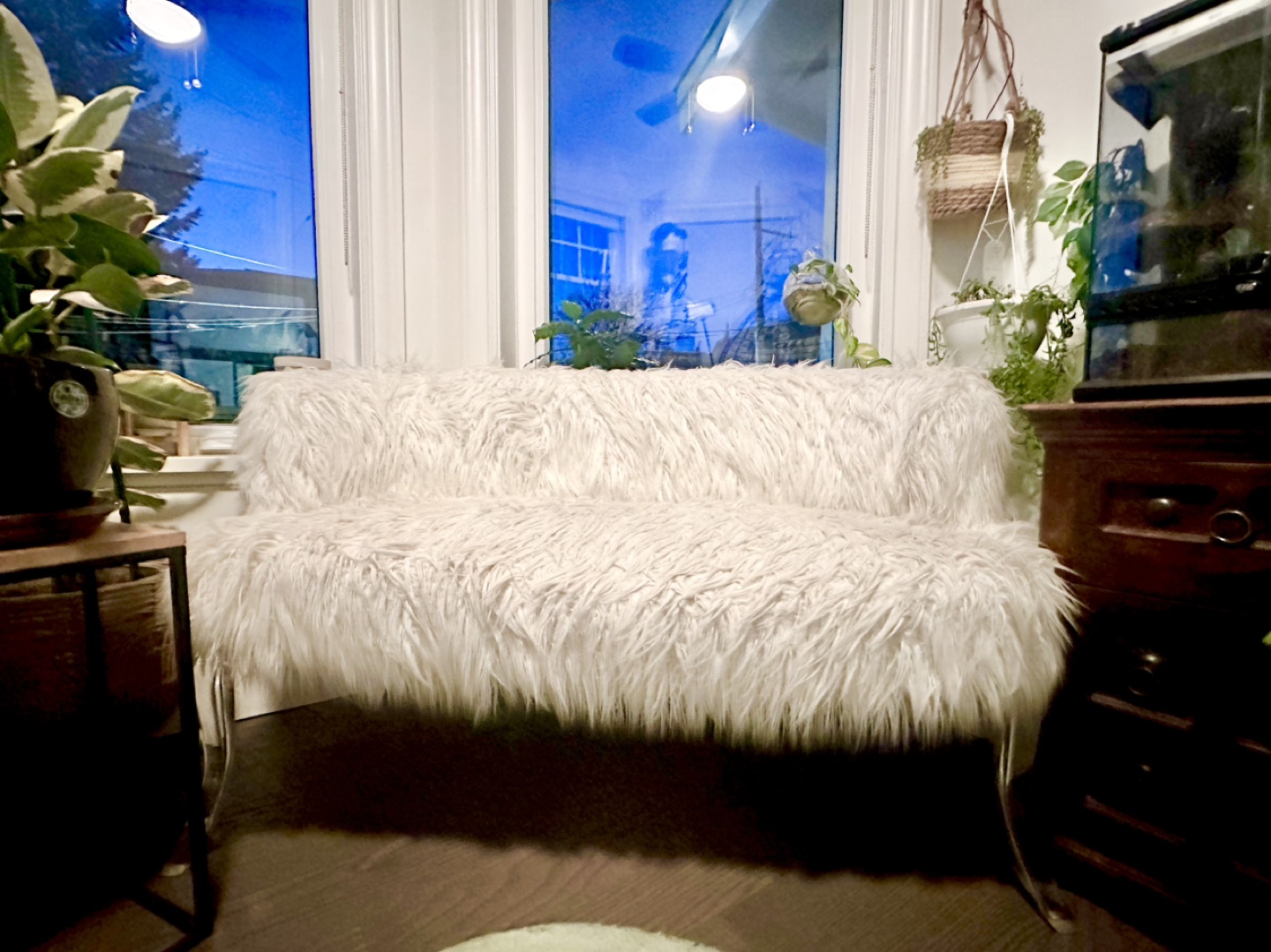 Fluffy Faux Fur Couch