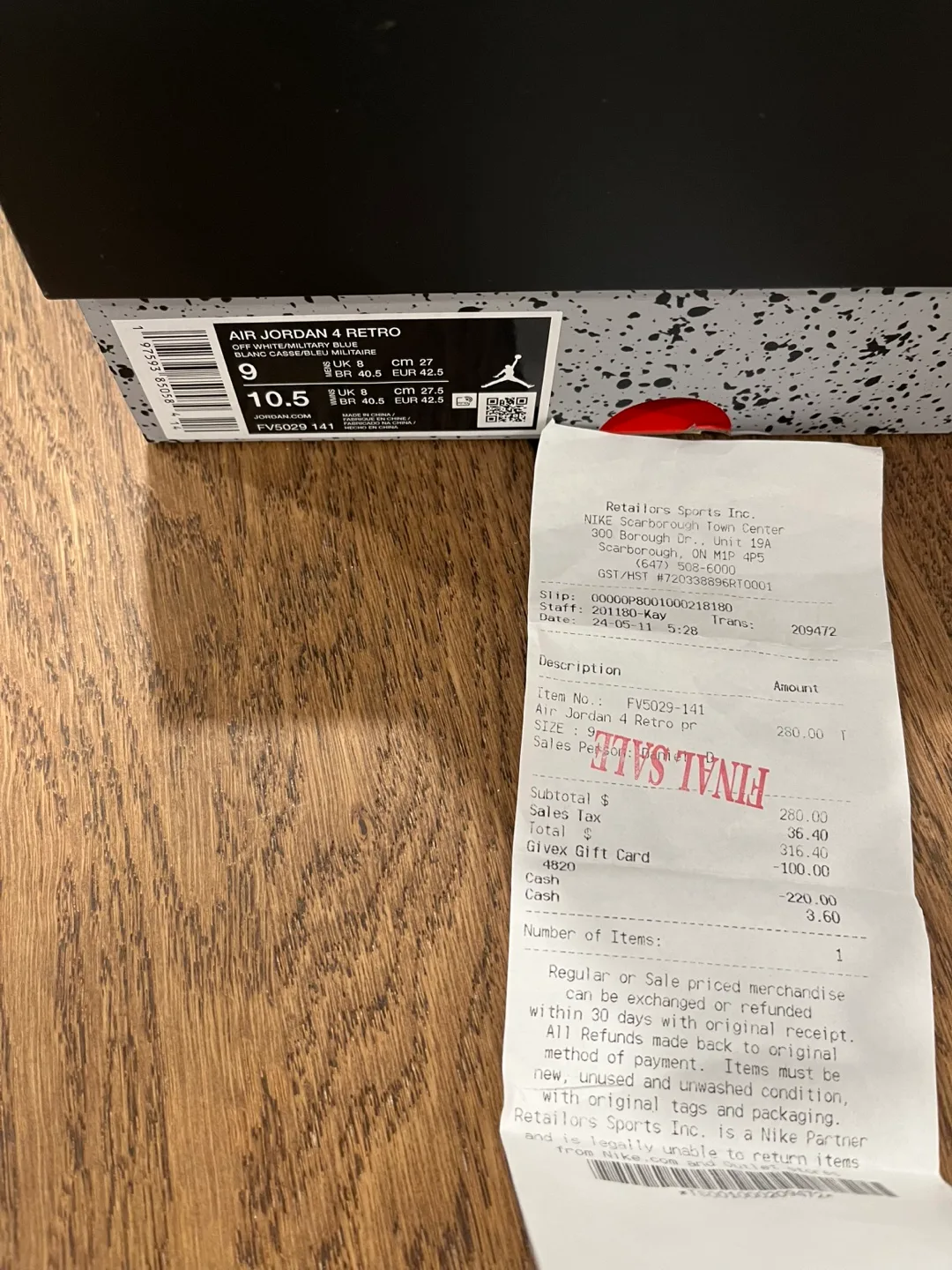 Jordan 4 Military Blue Size 9 image indicator(7)