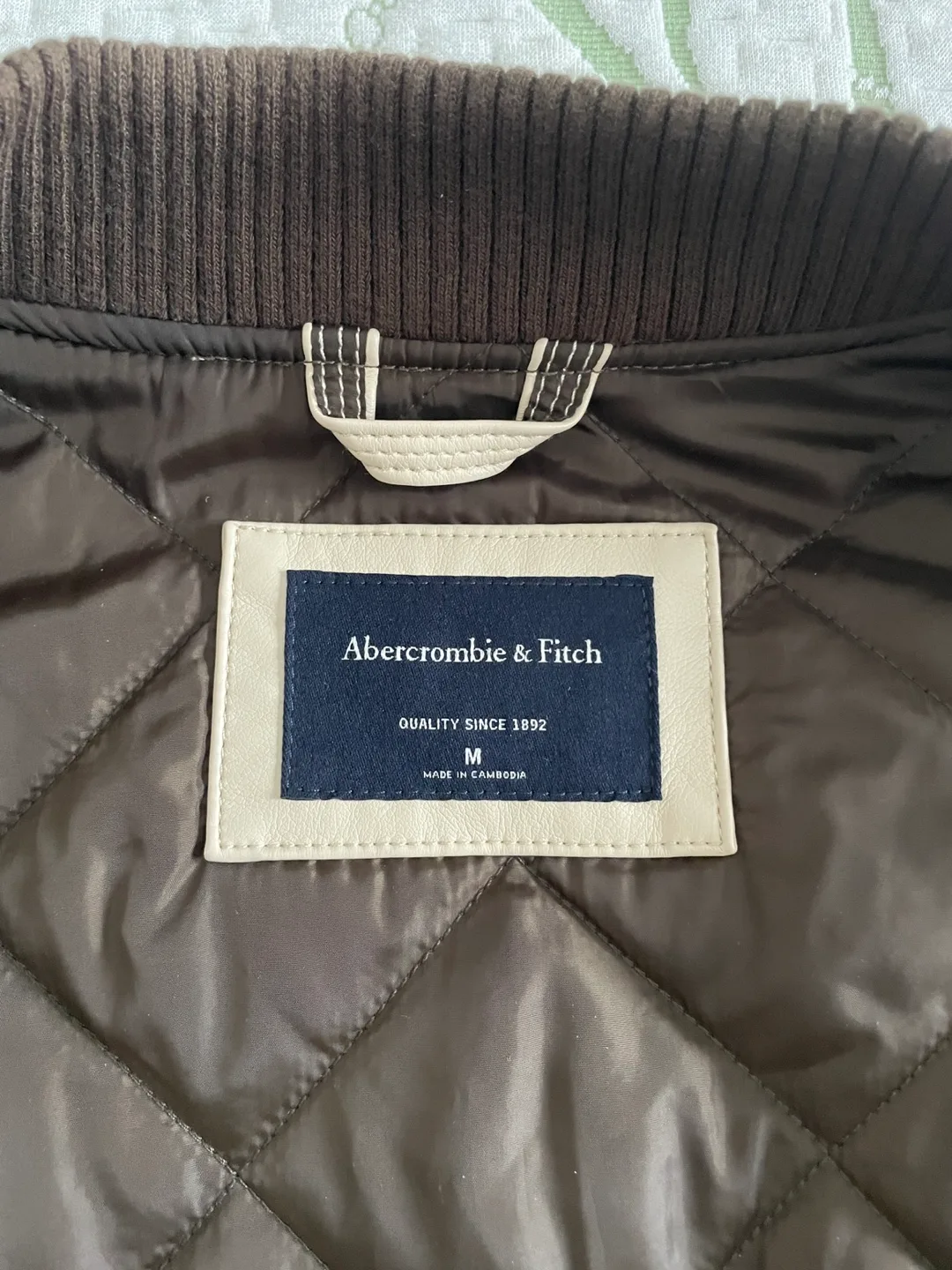 Abercrombie & Fitch Men's Medium Brown Varsity Jacket image indicator(2)