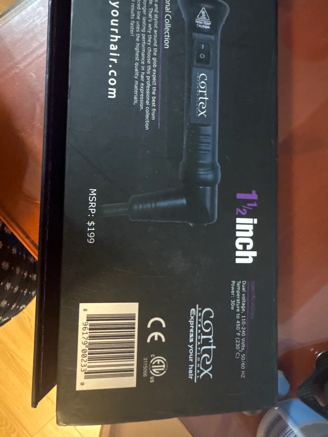 Cortex International 1 1/2 Inch Curling Iron - CTX-15CIB image indicator(2)