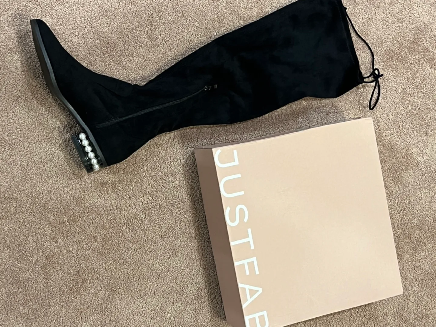 JustFab Noelle Black Over-the-Knee Boots - Size 8.5 thumbnail