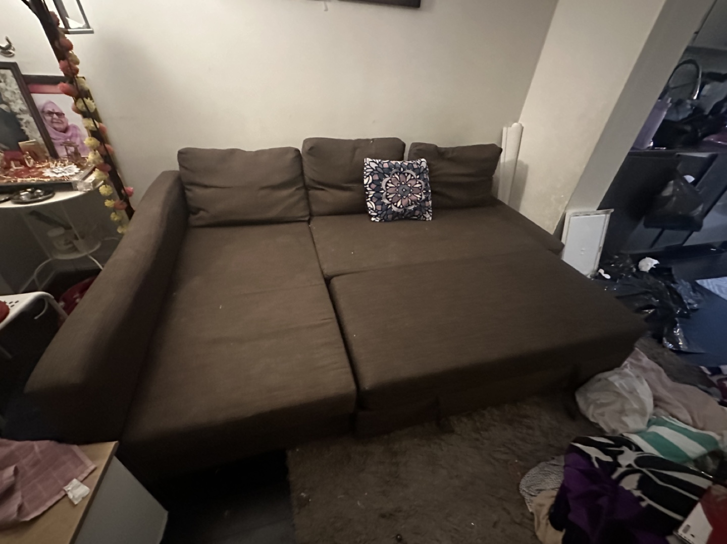 Brown IKEA Friheten Corner Sectional Sofa Bed - photo 3