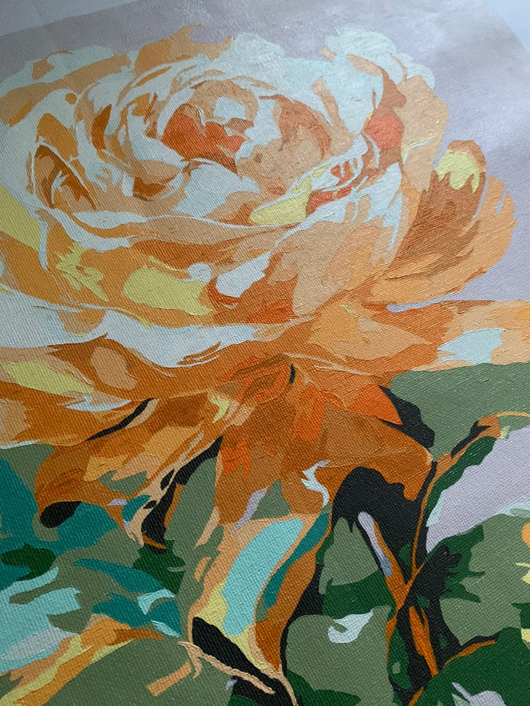 rose canvas oil paint-painting image indicator(2)