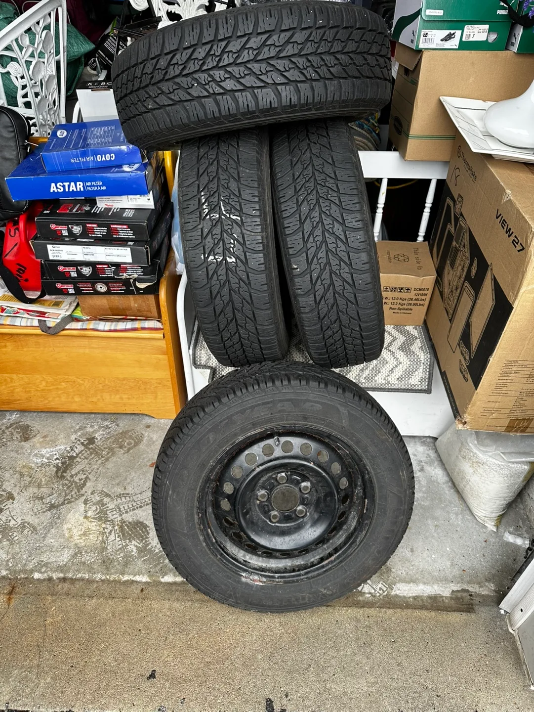 Used Goodyear Winter Tires with Rims image indicator(4)