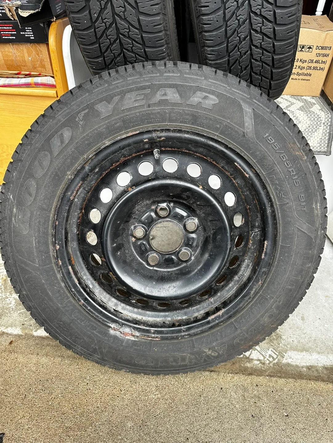 Used Goodyear Winter Tires with Rims image indicator(3)