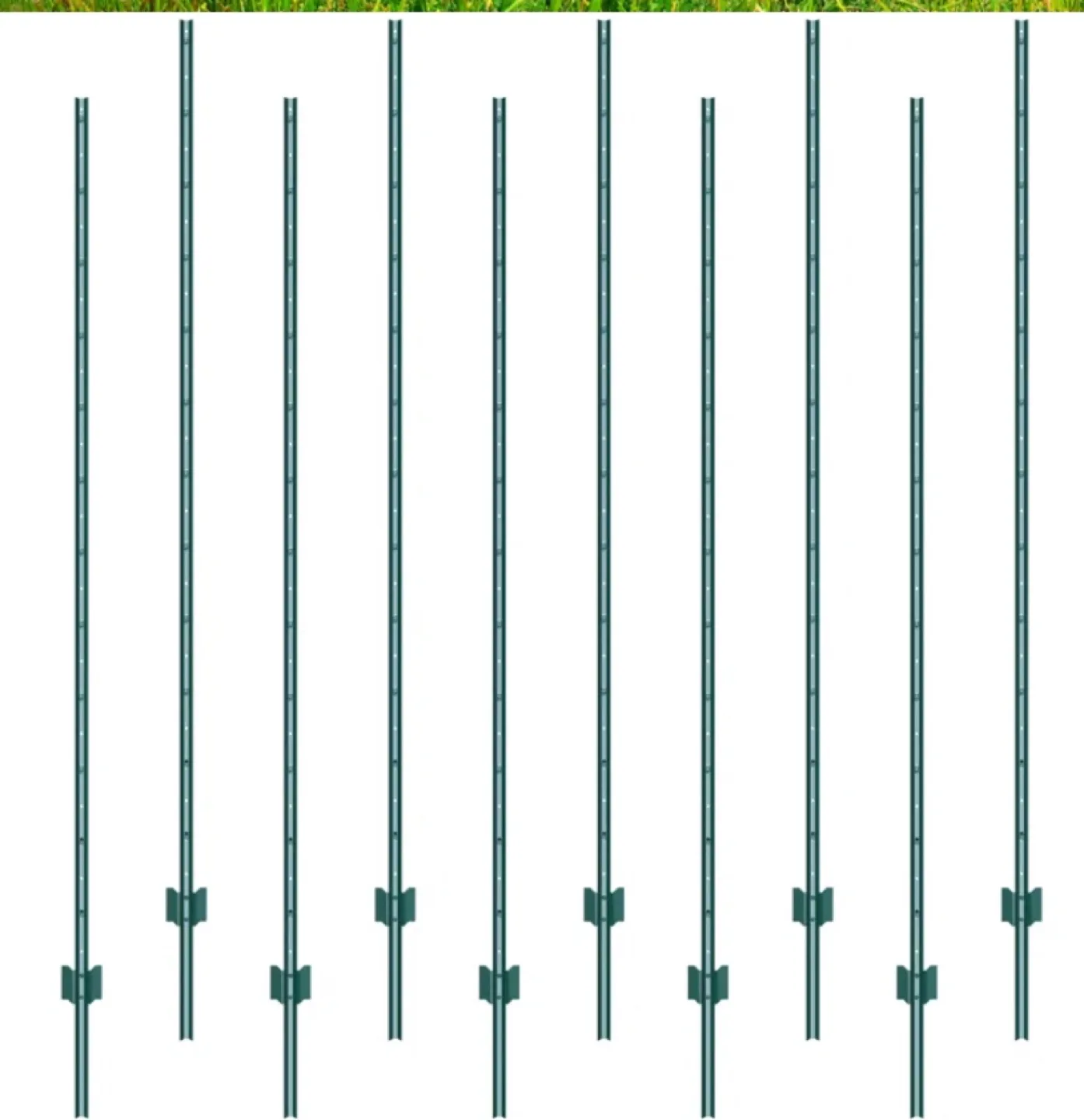 7 Feet Metal Fence Post T-Post Heavy Duty 2 Packs of 10 - NEW image indicator(2)