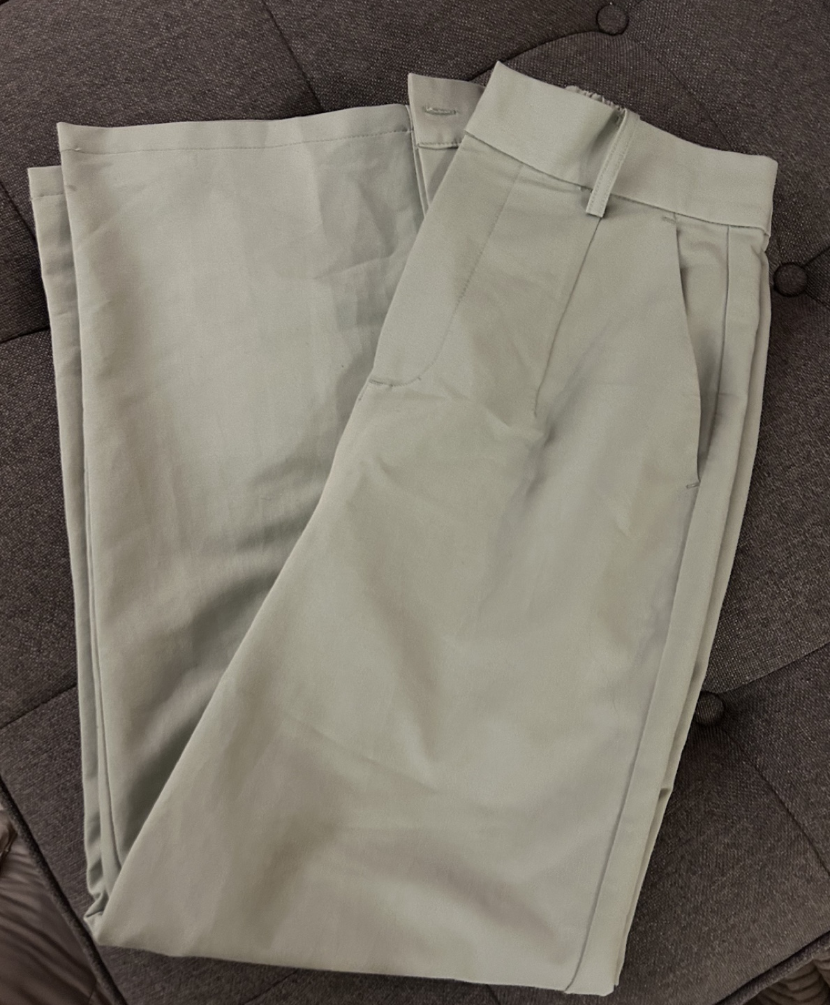 Sage Green Wide Leg Trousers - photo 4