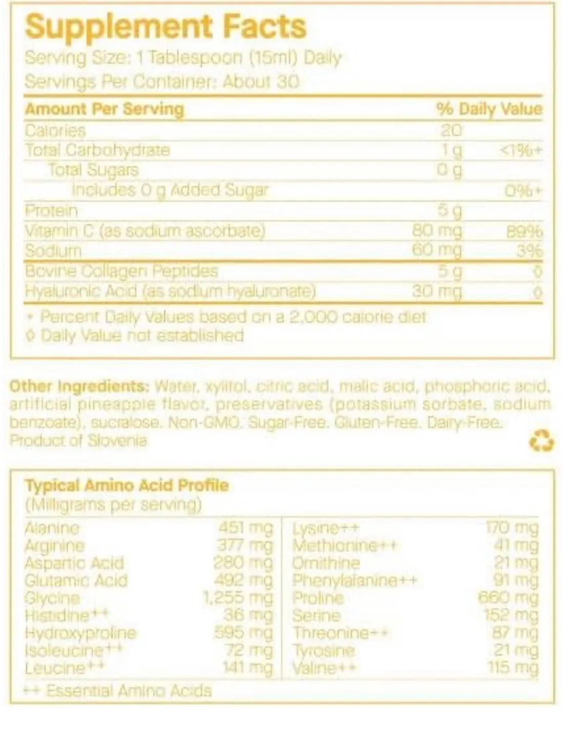 SpoiledChild Extra Strength Liquid Collagen - Pineapple Flavor image indicator(10)