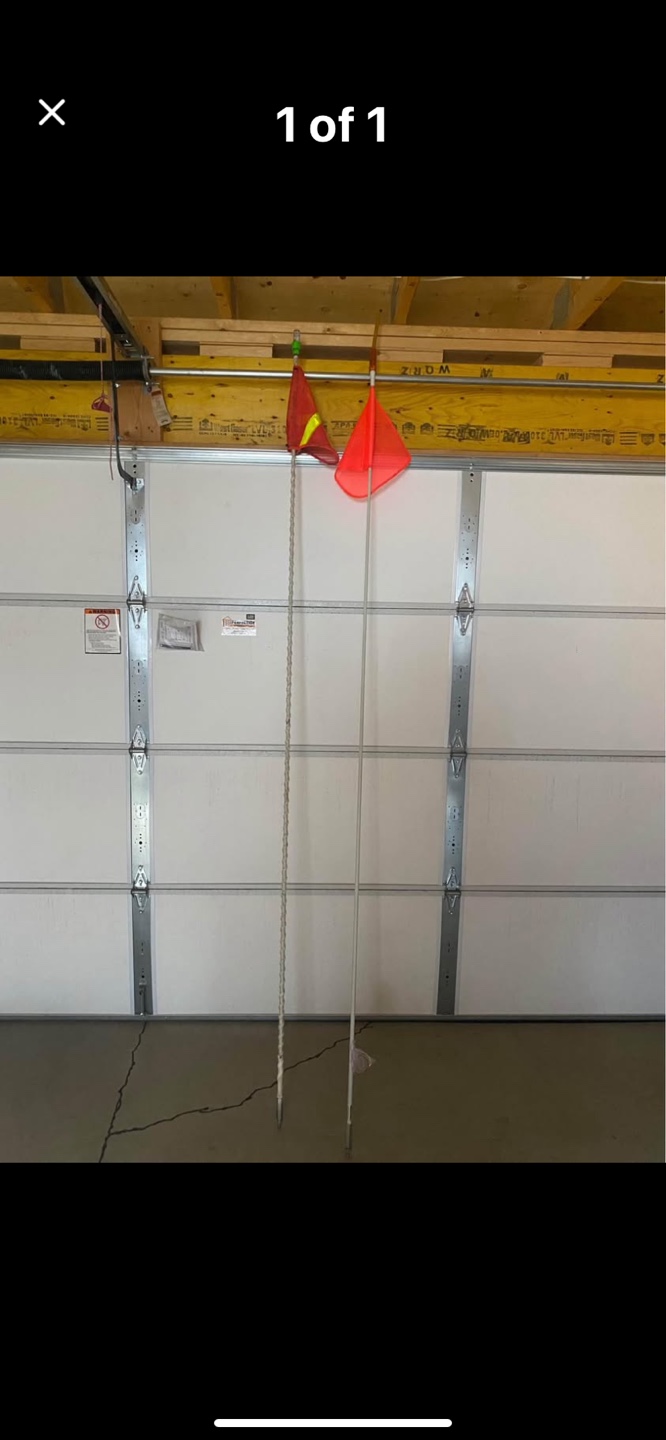 Two truck safety whips