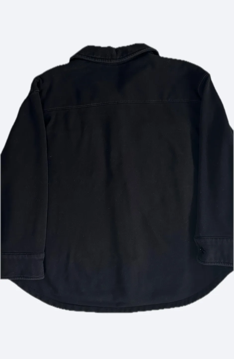 Athleta Black Retroplush Oversized Shirt Jacket Pockets Size XL image indicator(5)