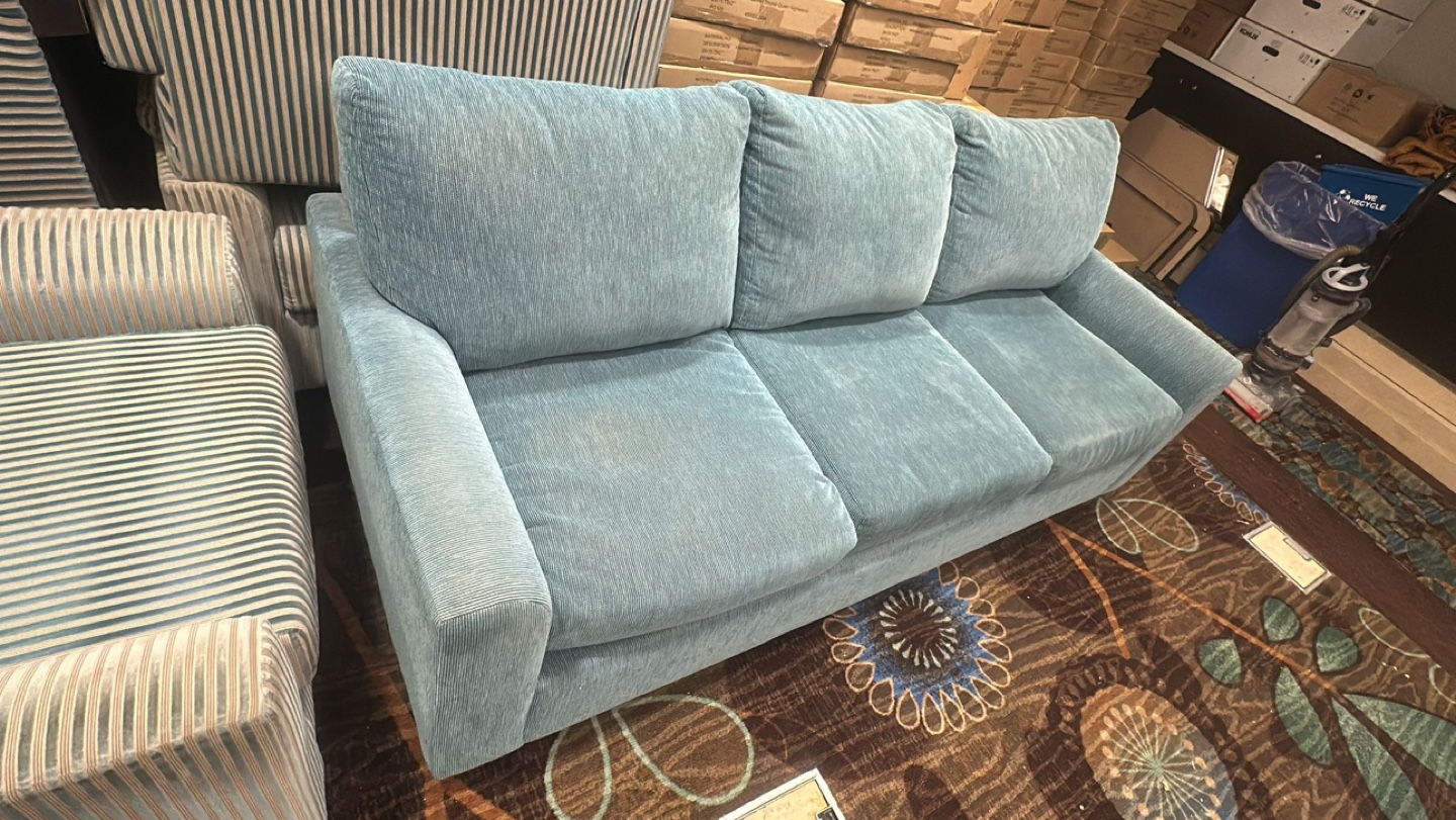 Three-seater Sofa - Teal Fabric