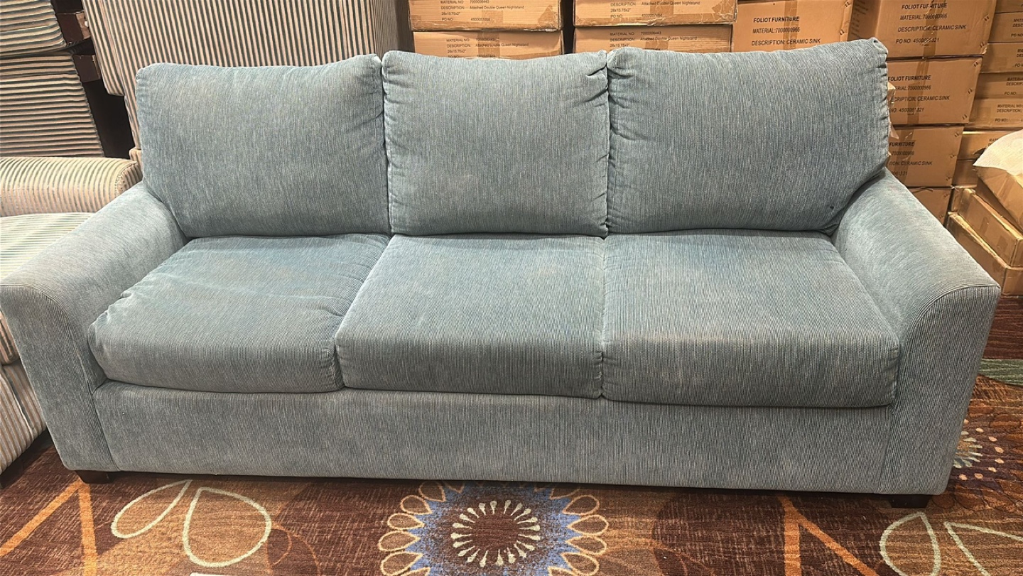 Three-seater Sofa - Teal Fabric - photo 2