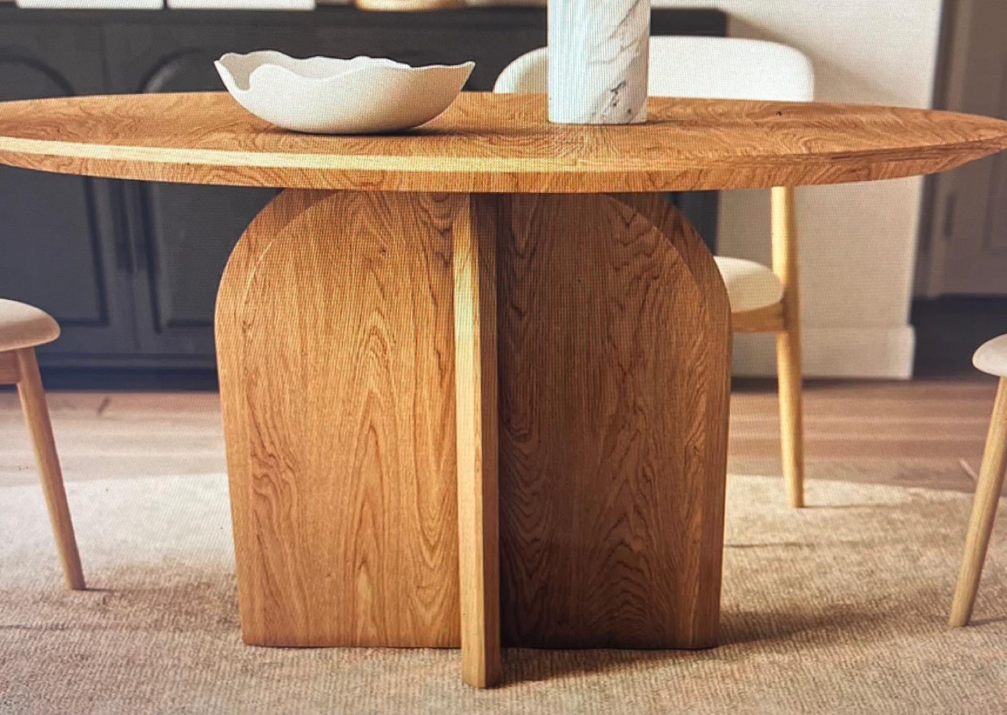 39"  Round Dining Table - Ash Wood - photo 4