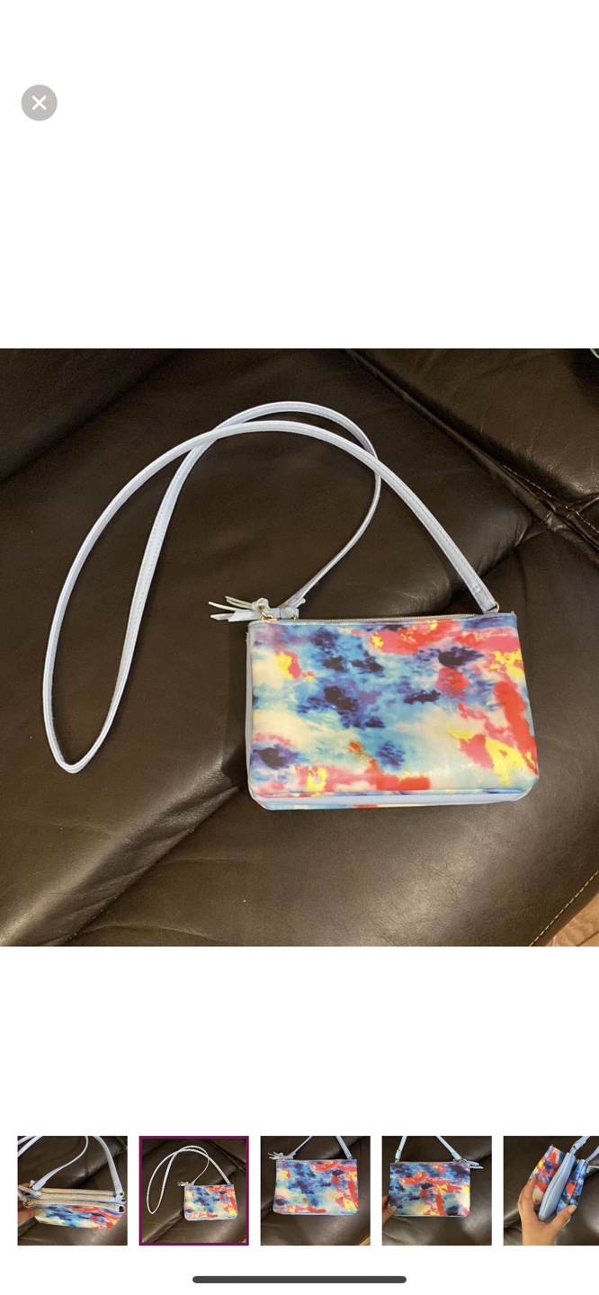 Floral Tie Dye Crossbody Bag