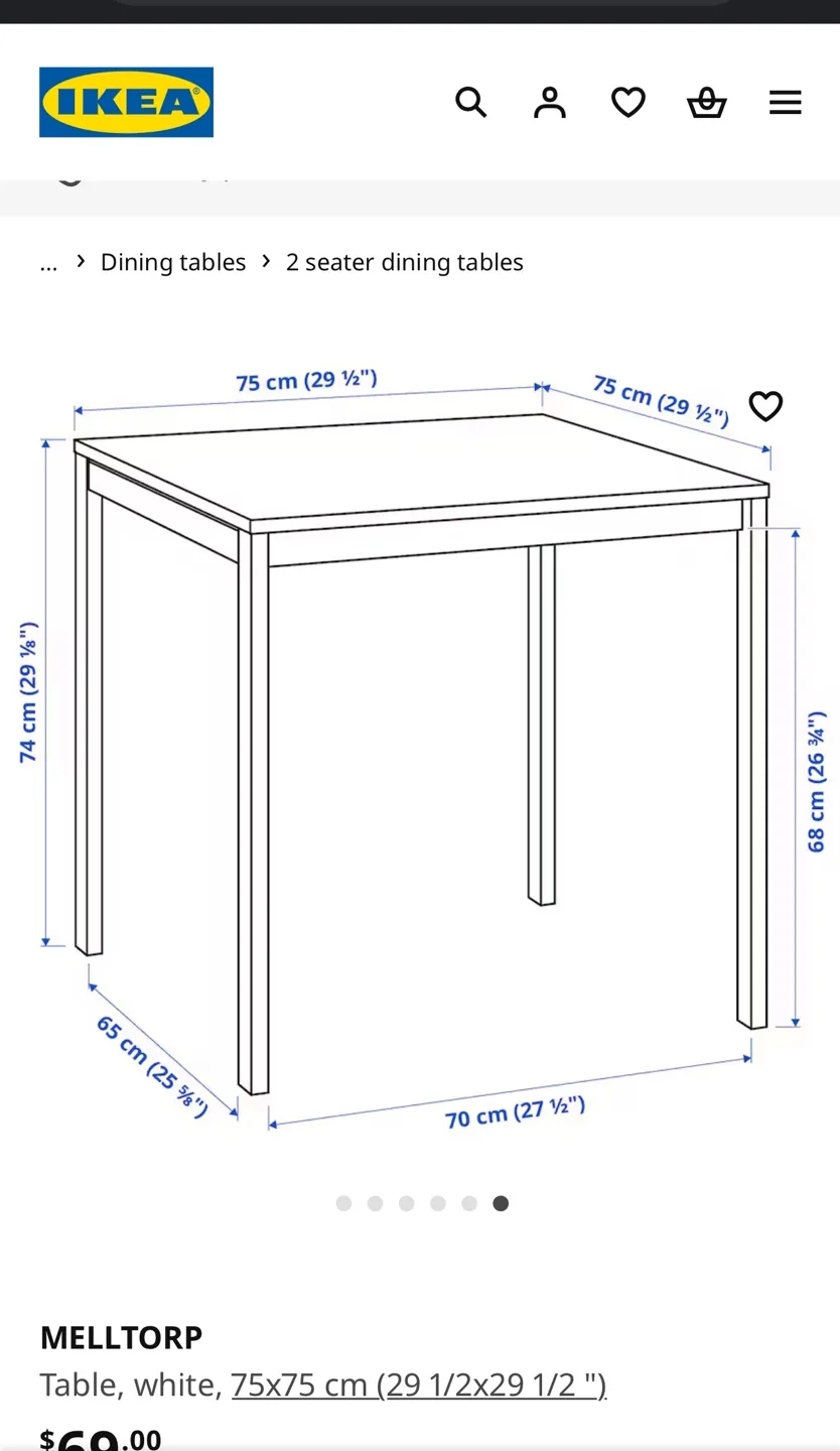 IKEA MELLTORP White Table & Two LIDÅS Chairs thumbnail