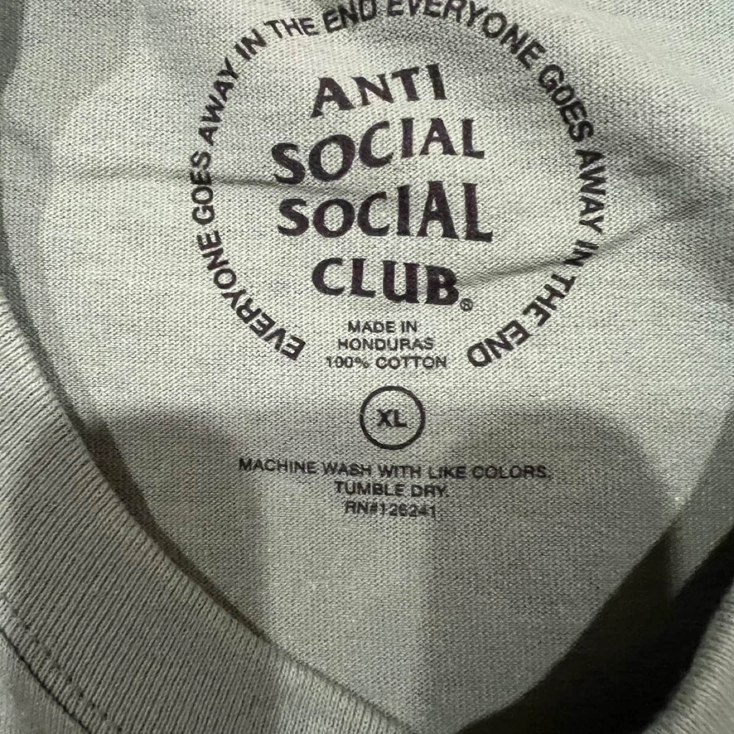 Anti Social Social Club Jealousy Tee - Dill Green Size XL image indicator(6)