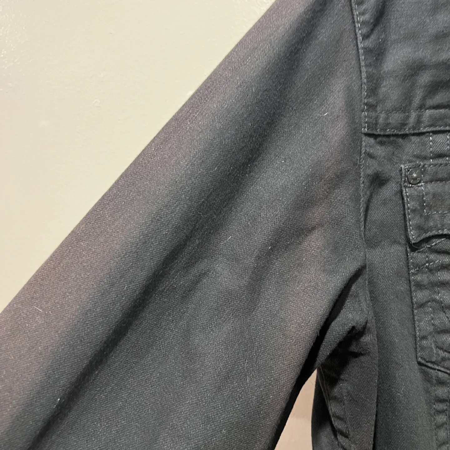 True Religion Mens XXL Denim Trucker Jacket Black image indicator(7)