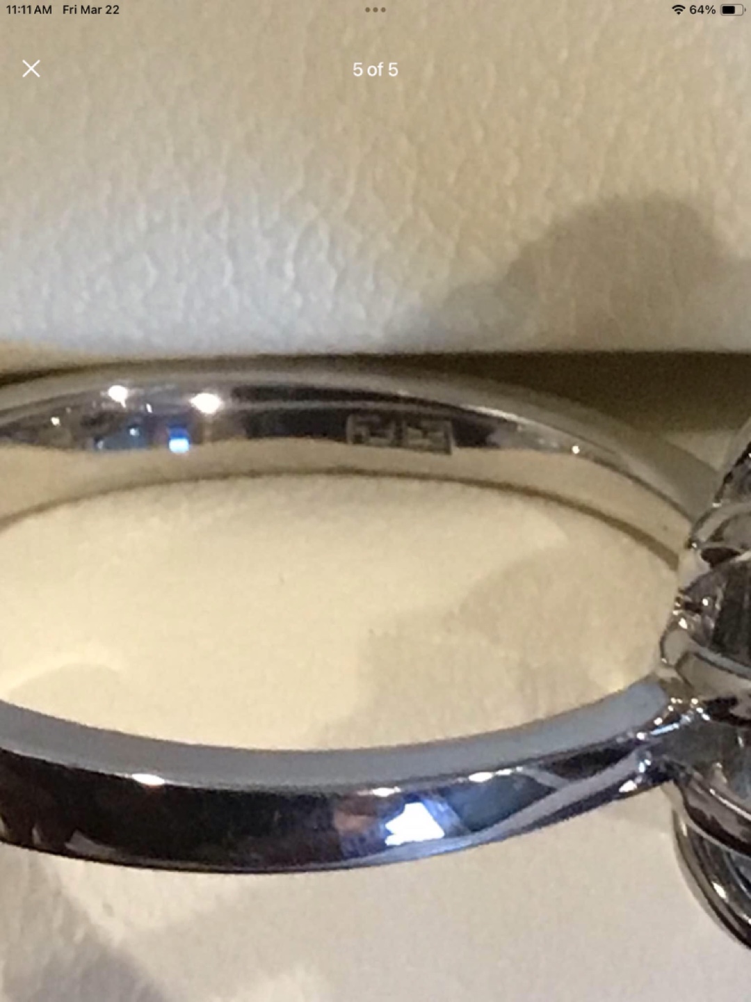 14k White Gold Ring with Blue Gemstone and Diamonds - photo 5