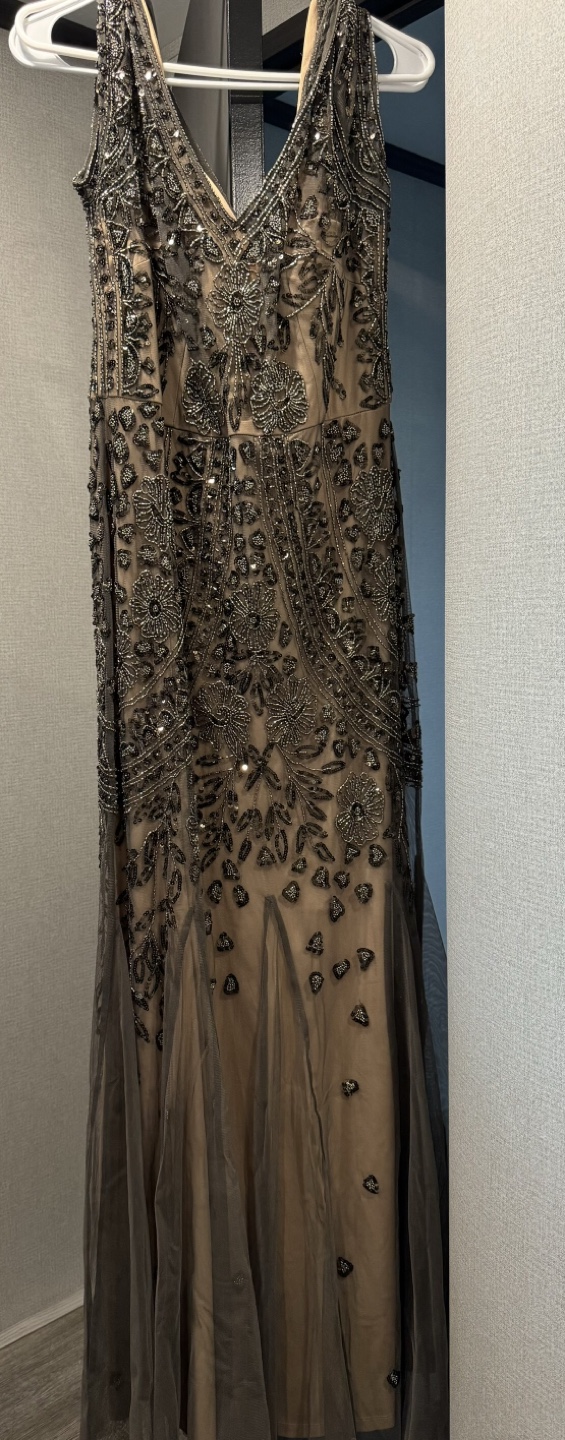 Oleg Cassini Beaded Gown, Size 12
