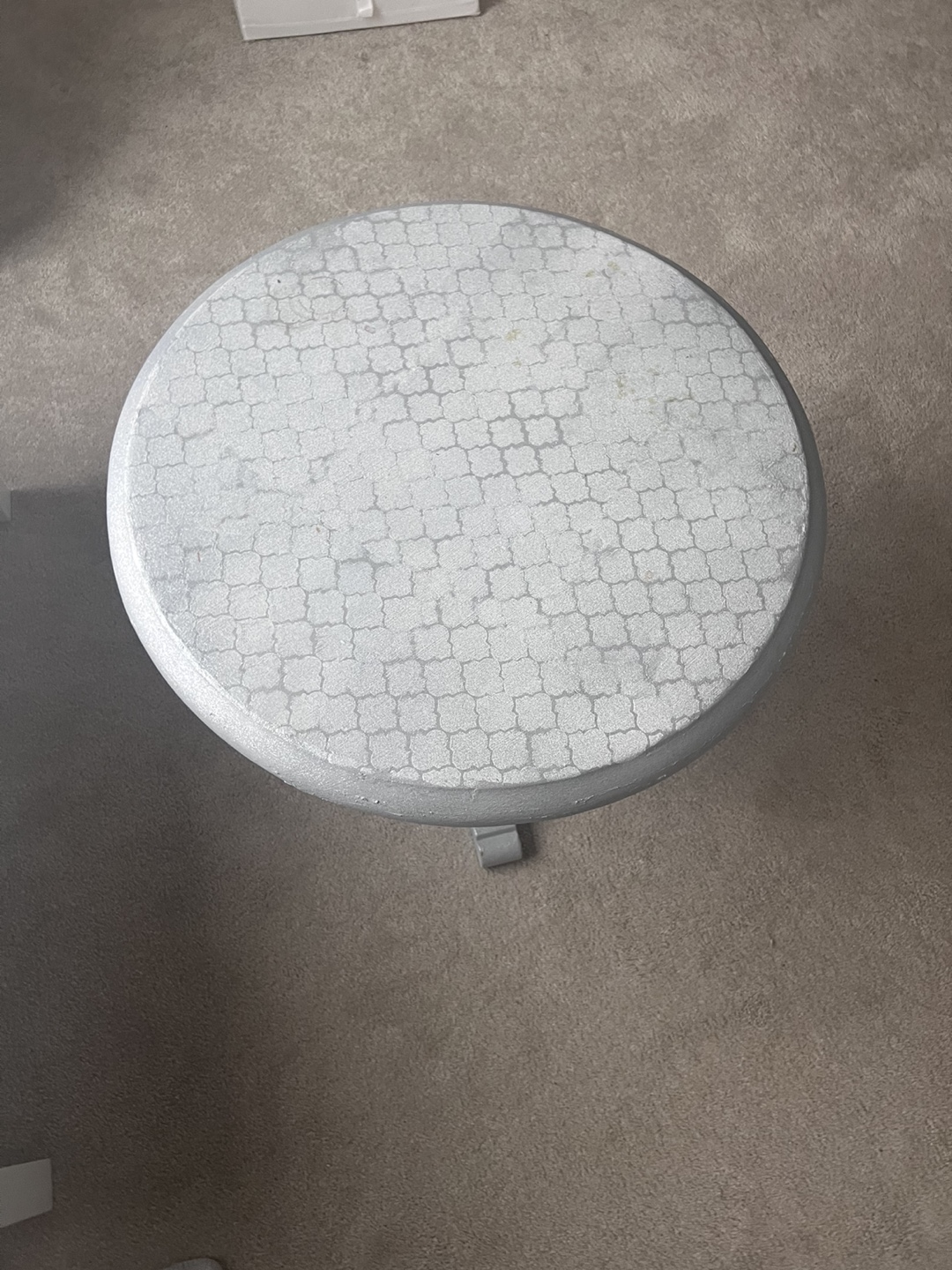 Grey Round Accent Table